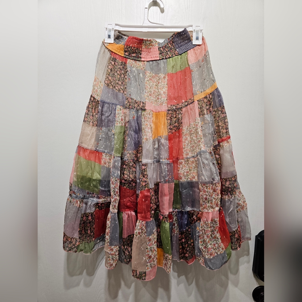 Floral Patchwork Maxi Skirt - Picture 4 of 7